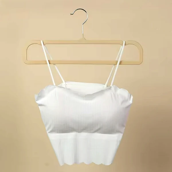 Premium Velvet Non-Slip Cloth Hanger with Metal Hook (1 Pc)