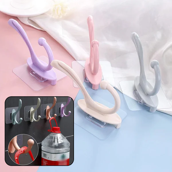 Self Adhesive Plastic Wall Hook for Home Organization