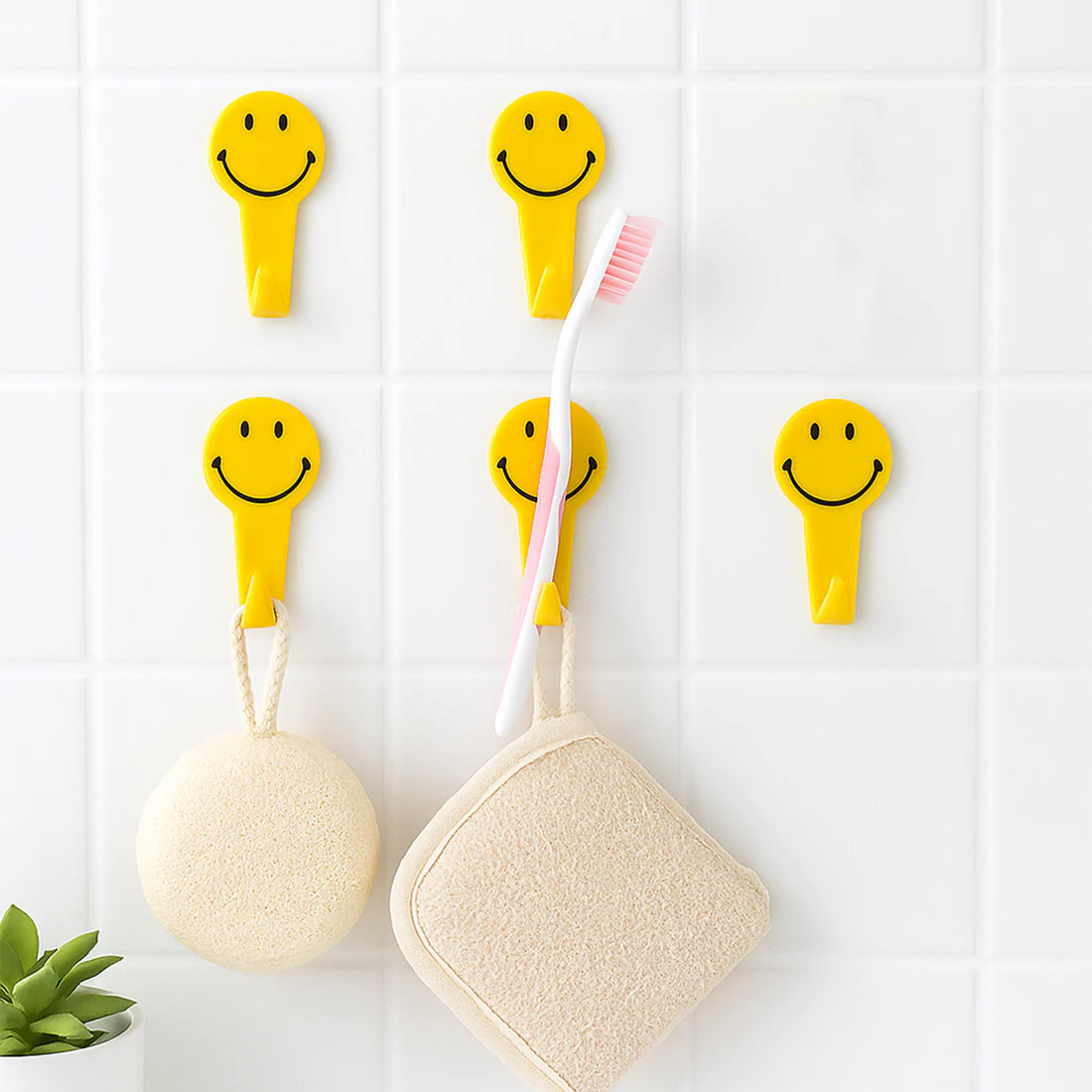 Adhesive Hooks Set of 5 for Keys and Daily Essentials