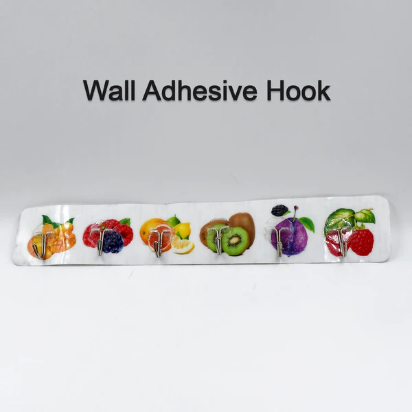 Transparent Premium Strong Adhesive Wall Hooks Multiuse Set of 6