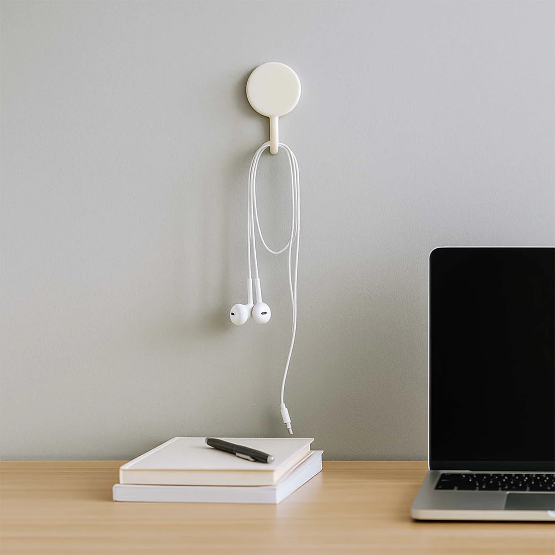 Self Adhesive Round Wall Hooks Set of 10 for Home