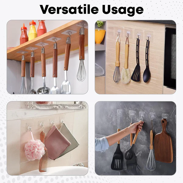 Small Stainless Steel Self Adhesive Wall Hooks Strong Hold