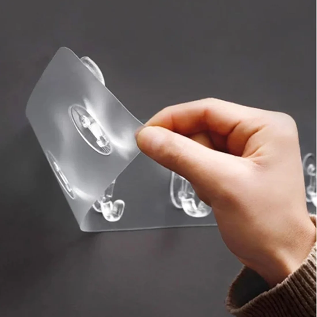 Adhesive Golden & Transparent Heavy Duty Wall Hook