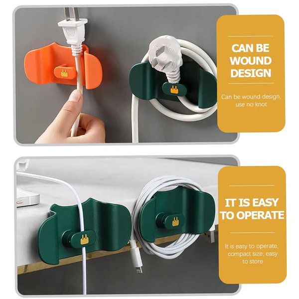 Wall Mounted Plug Holder Hook for Cable and Charger