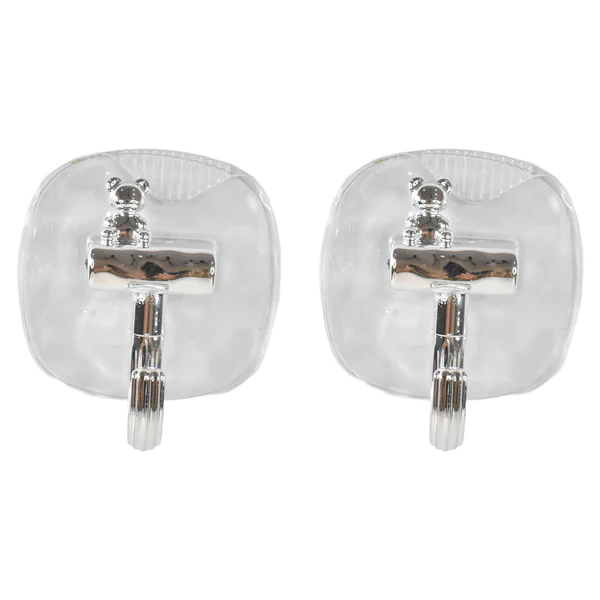 Large Plastic Self Adhesive Wall Hooks Heavy Duty Set