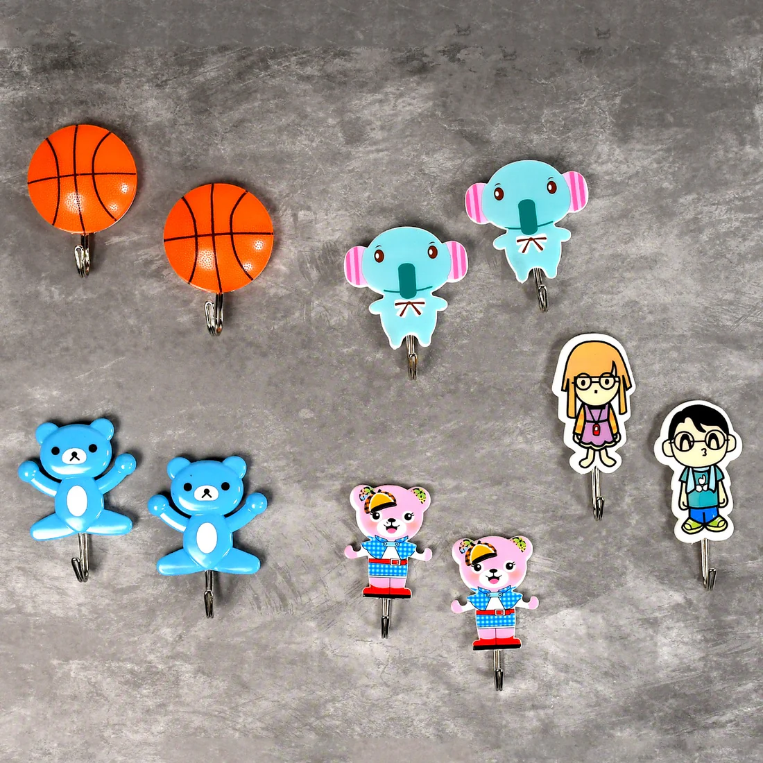 Premium Strong Adhesive Wall Hooks Set of 10 for Home