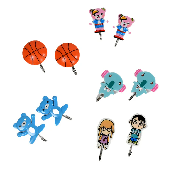 Premium Strong Adhesive Wall Hooks Set of 10 for Home