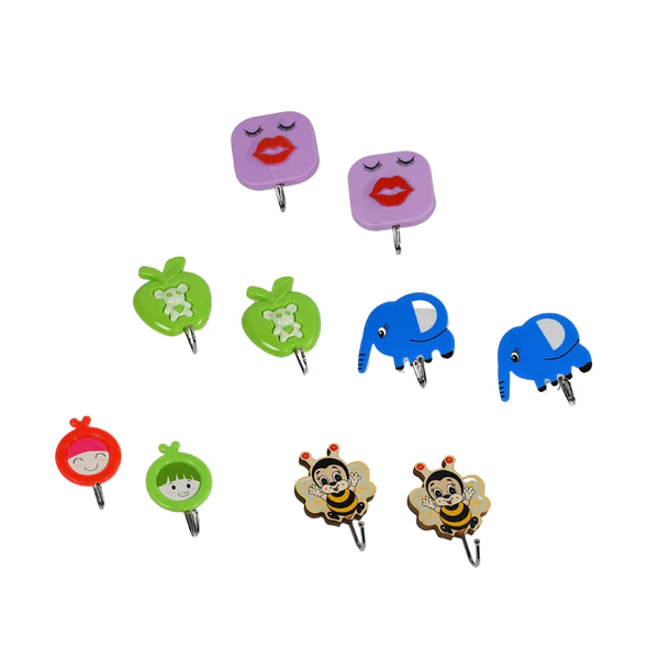 Premium Strong Adhesive Wall Hooks Set of 10 for Home