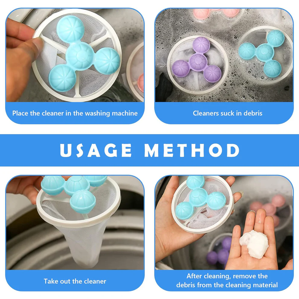 Floating Laundry Ball Lint Catcher Reusable Hair Filter