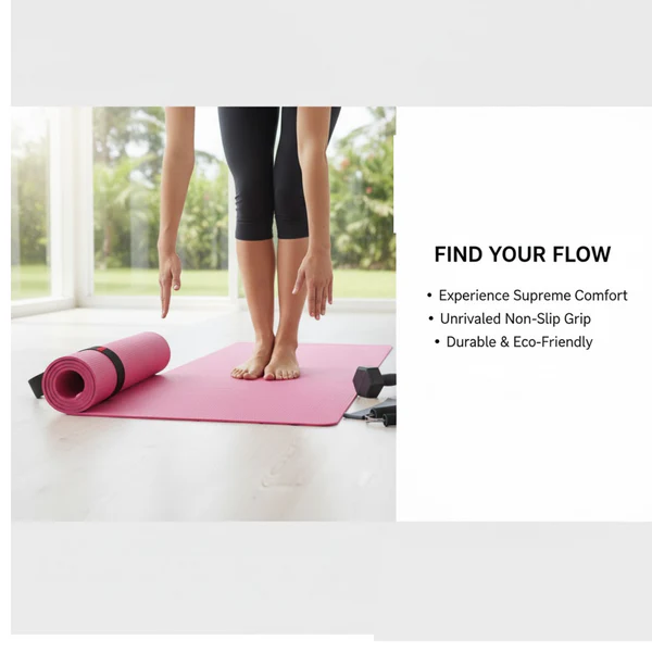 Eco Friendly Non Slip Yoga Mat for Gym and Home Exercise