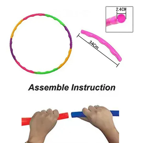 Interlocking Hula Hoop Fitness Ring Set for Kids and Adults