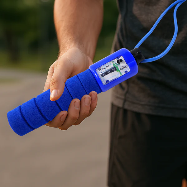Adjustable Skipping Rope with Digital Counter and Foam Handles