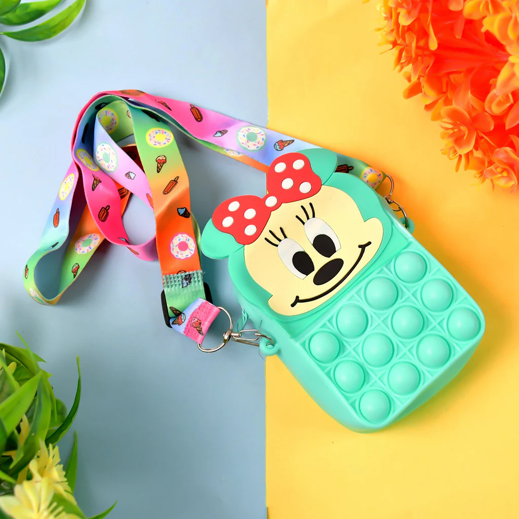 Cute silicone kids coin purse soft light...