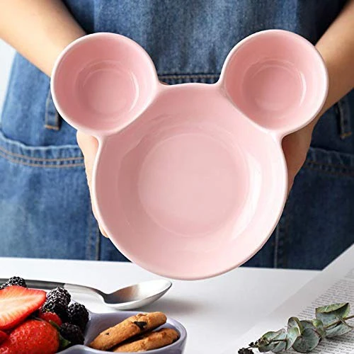 Mickey Shape Kids Sectioned Snack Plate