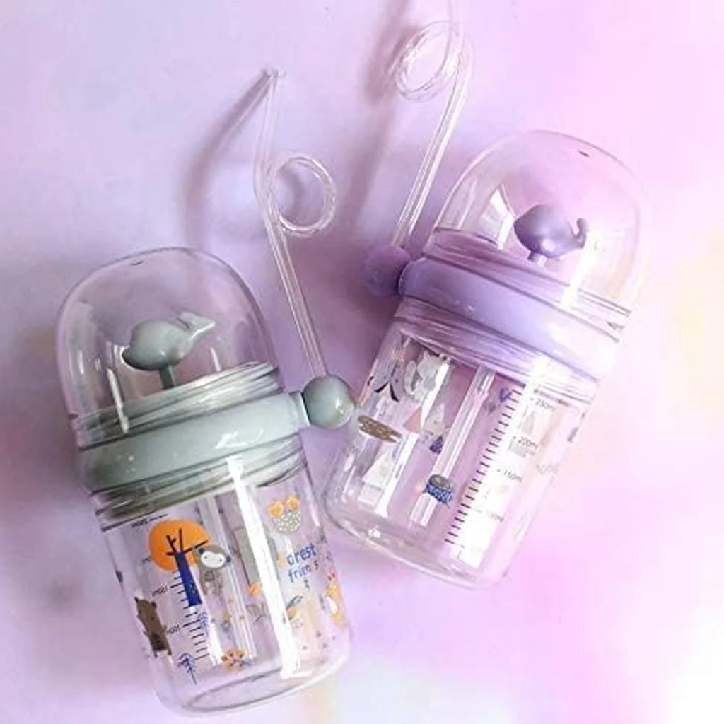 Whale Spray Sippy Cup Straw Lid Spill Proof Fun Cup