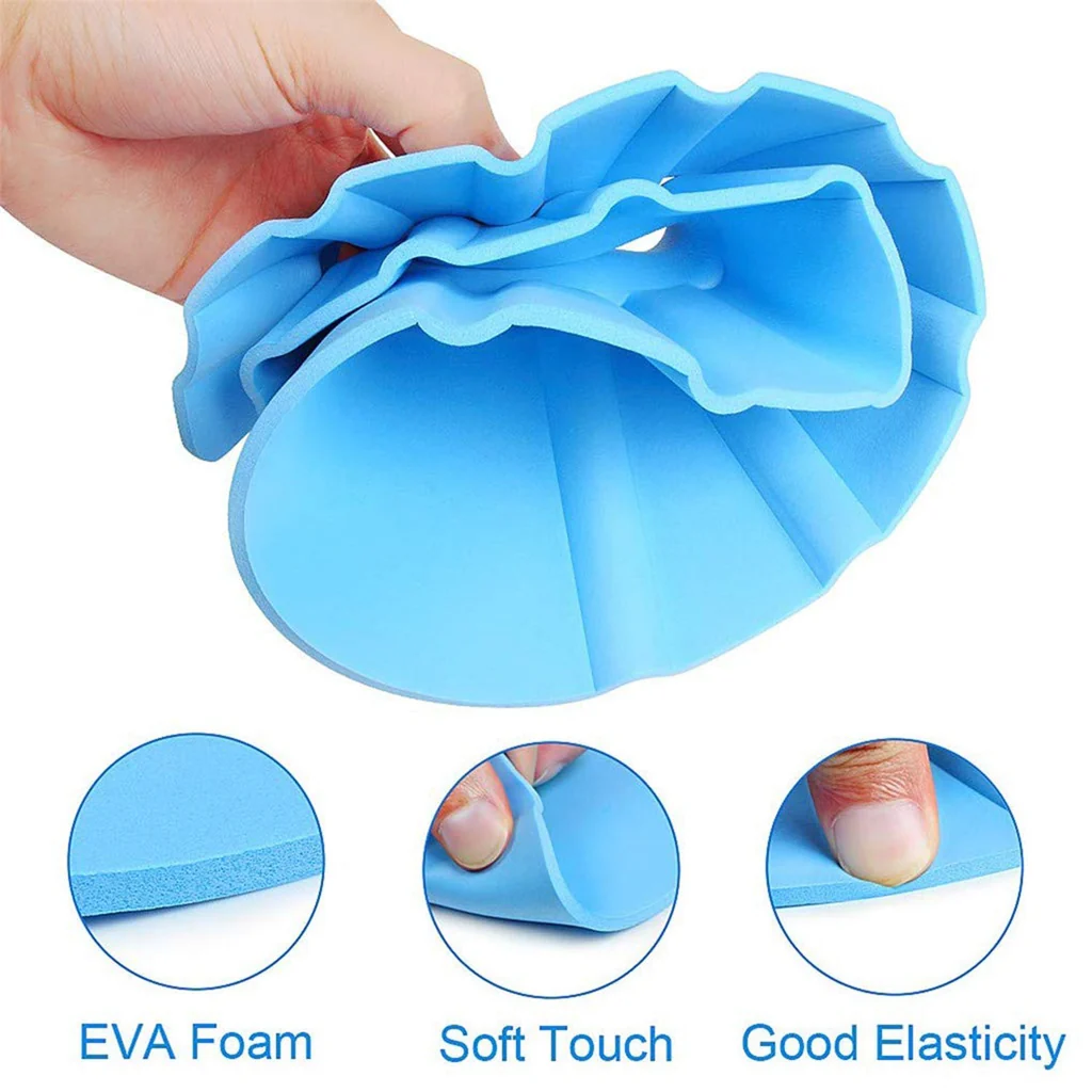 Soft adjustable baby shower cap protects eyes and ears safely