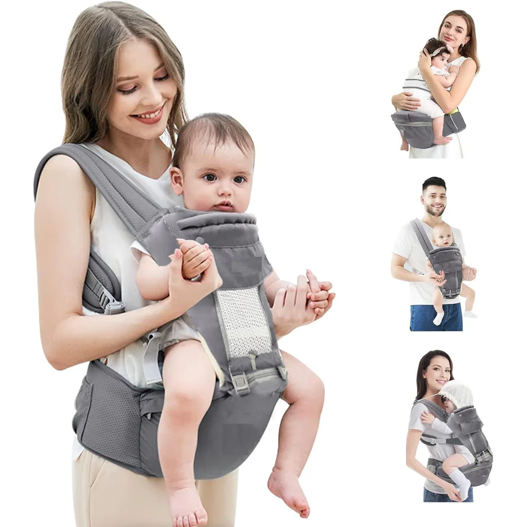 Ergonomic baby carrier bag for safe comfortable daily carrying