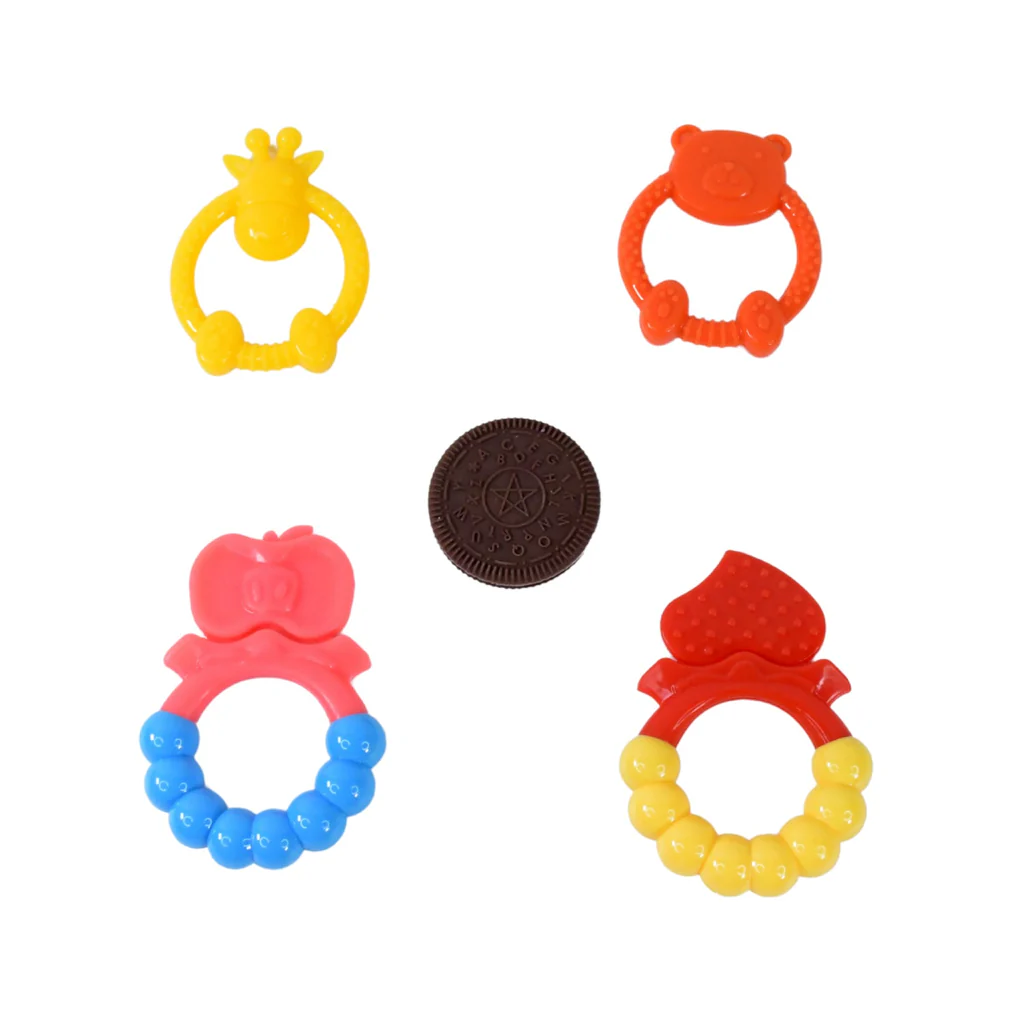 Silicone Baby Teething Toy Safe Soft Chew Design