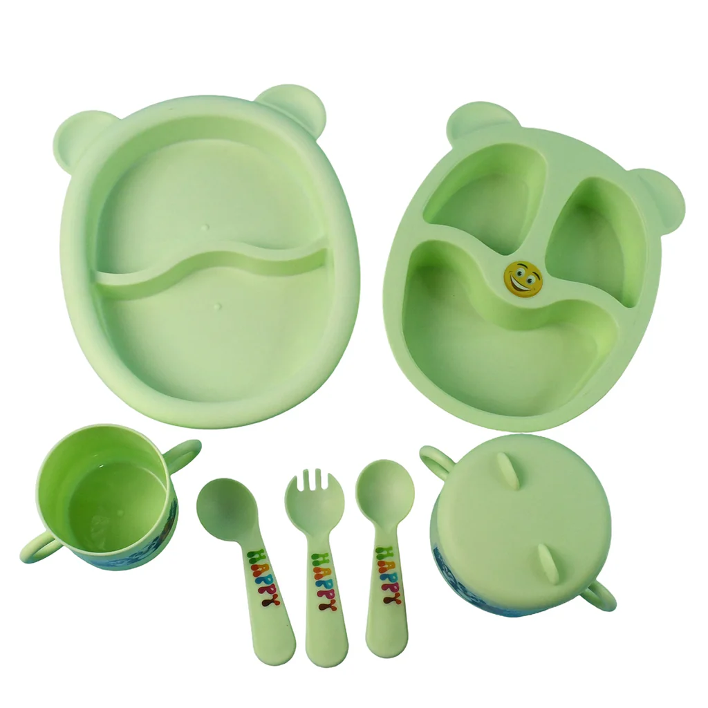 Kids Feeding Dinner Set 8 Piece Complete Mealtime Combo