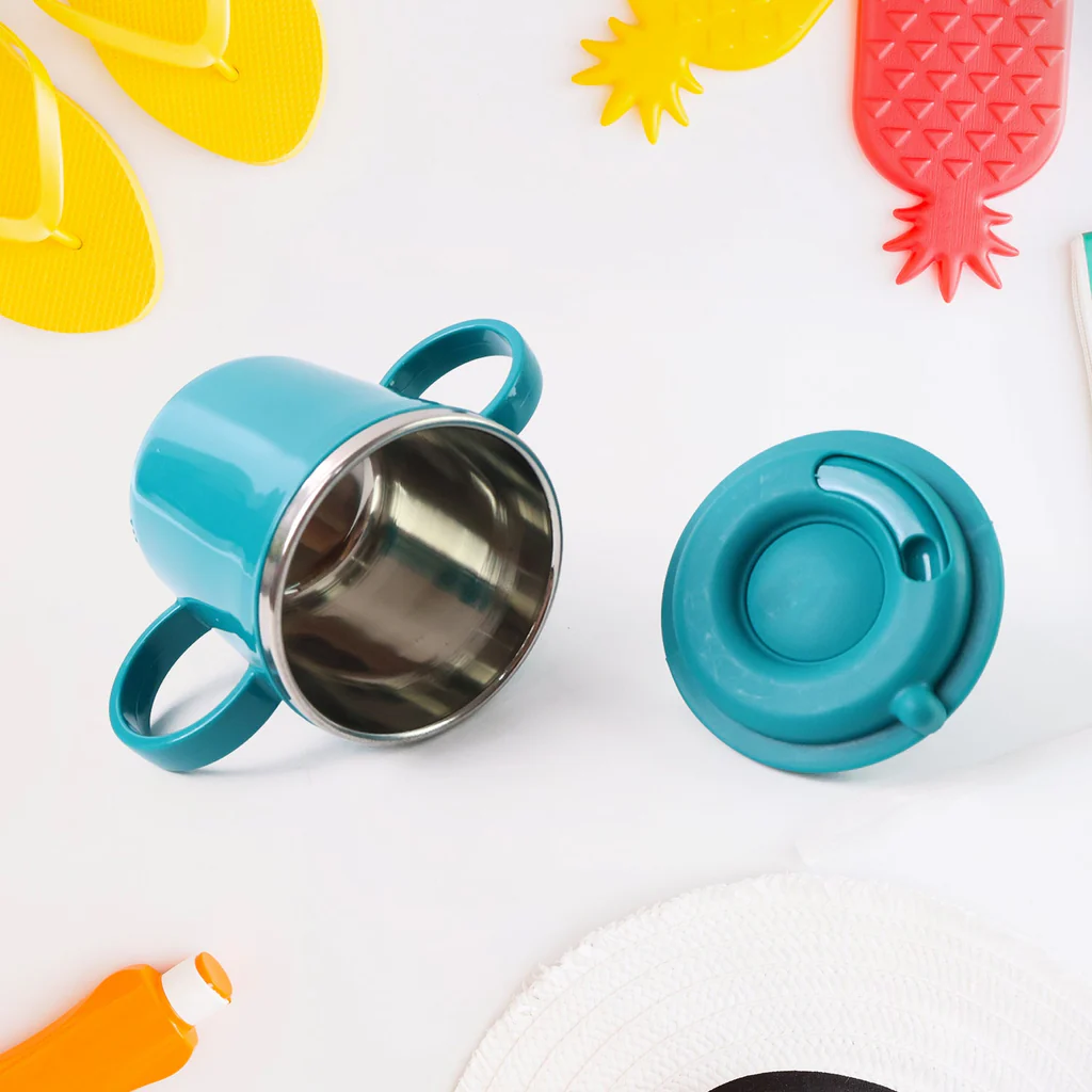 Kids Sporty Sipper Mug with Straw and Dual Handles