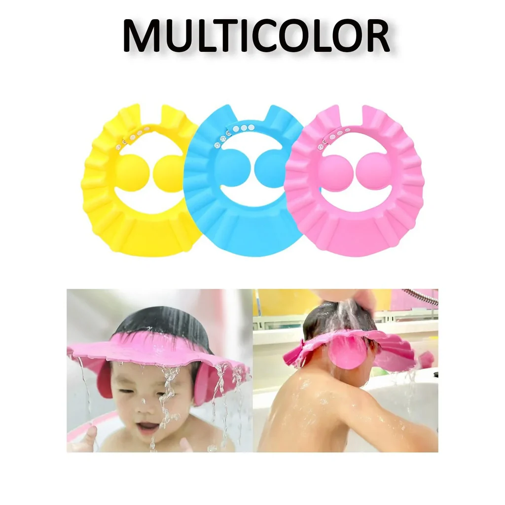 Soft Baby Shower Cap Splash Proof Eye and Ear Protection