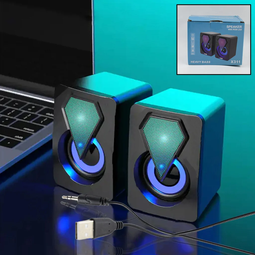 RGB Desktop Speakers, Plug, and Play USB...