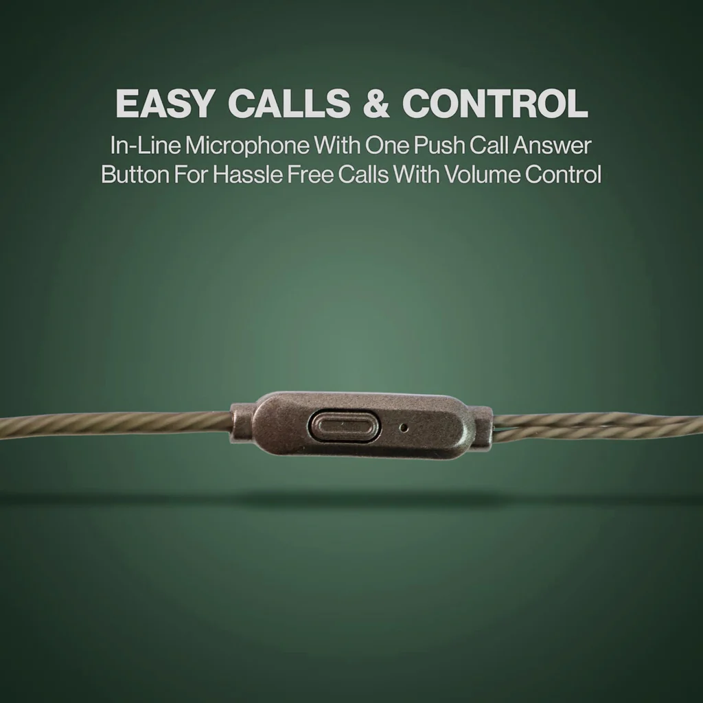 Premium Wired Earphones with Mic - (1 Pc)