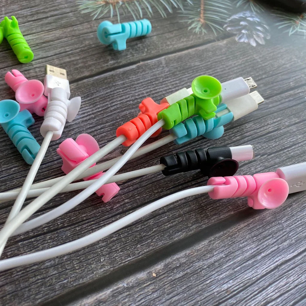 Cable Protector Saver with Suction Winder Pack of 4