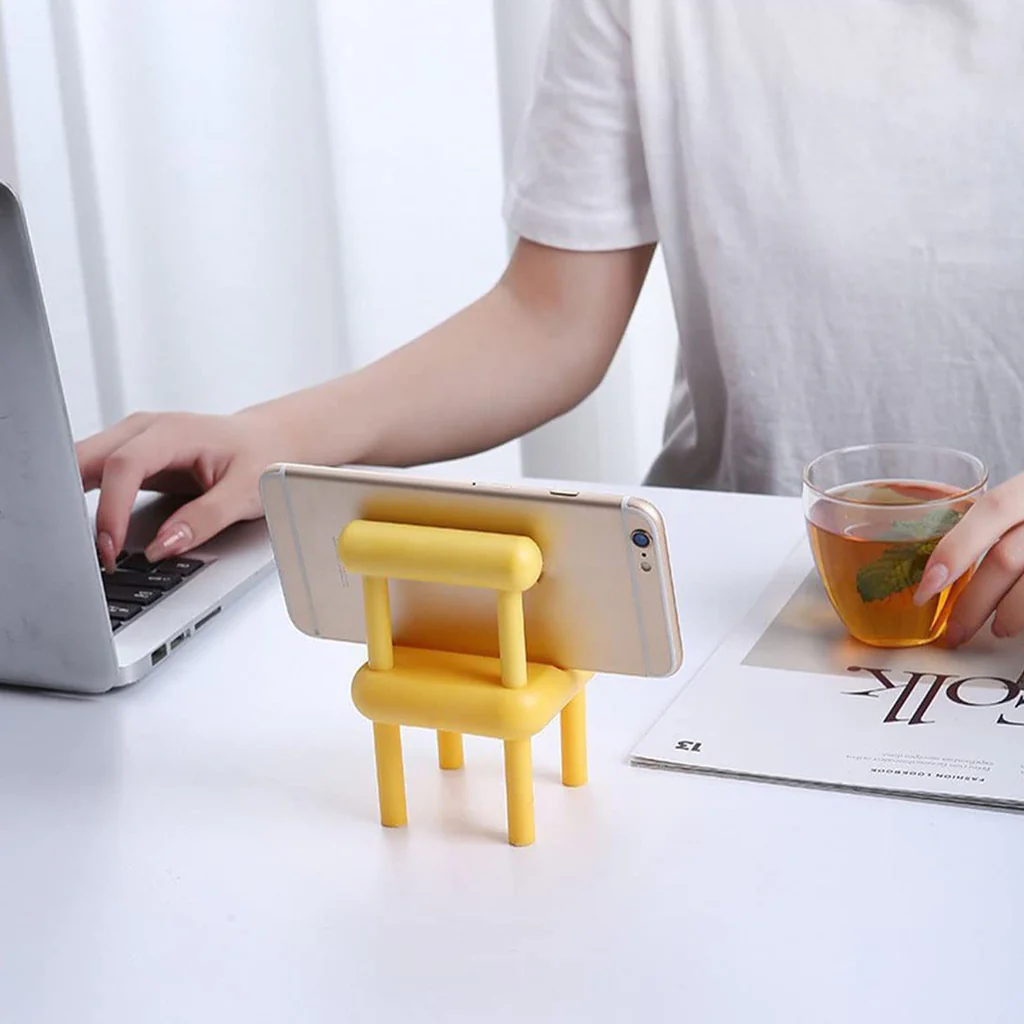 Mini Chair Mobile Phone Holder Desktop Stand