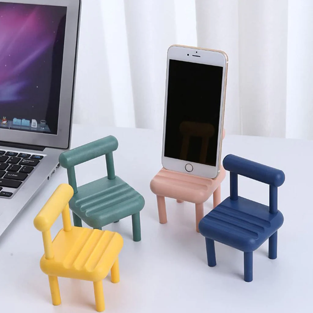 Mini Chair Mobile Phone Holder Desktop Stand