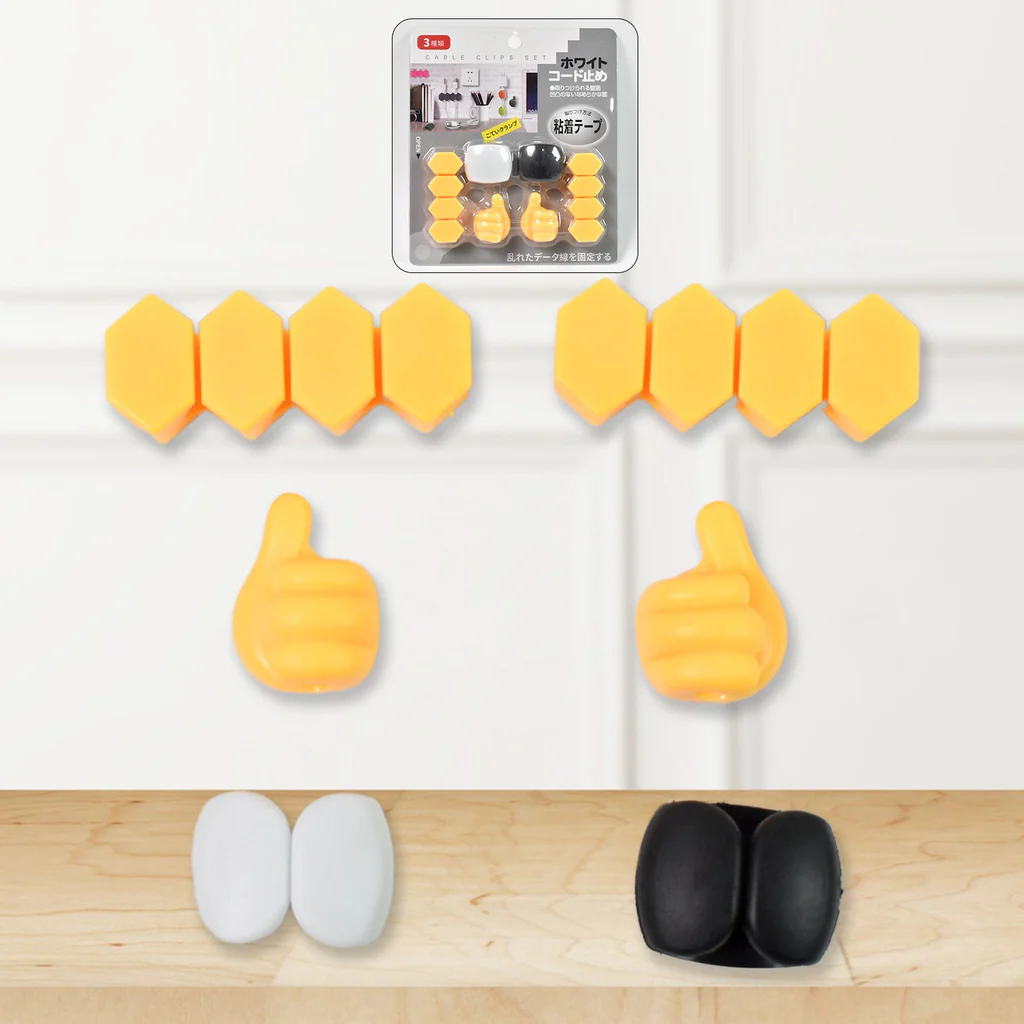 Self Adhesive Cable Organizer Hooks Set of 6
