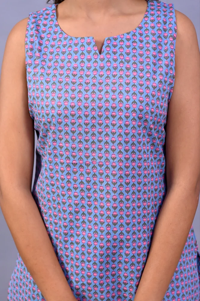 Printed Top with Shorts Set for Women Casual Summer Wear