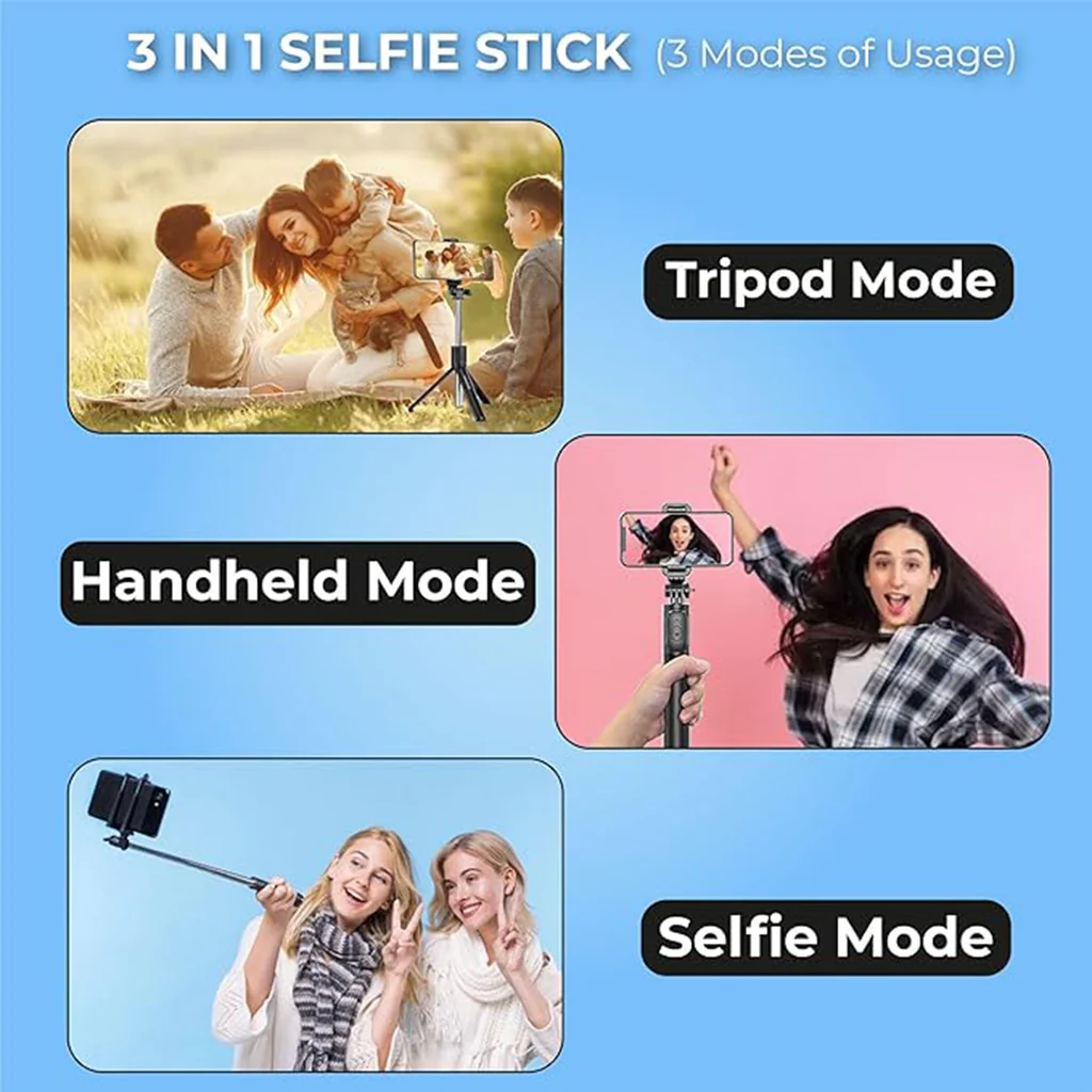 Selfie Stick with Tripod Stand 160 cm Length