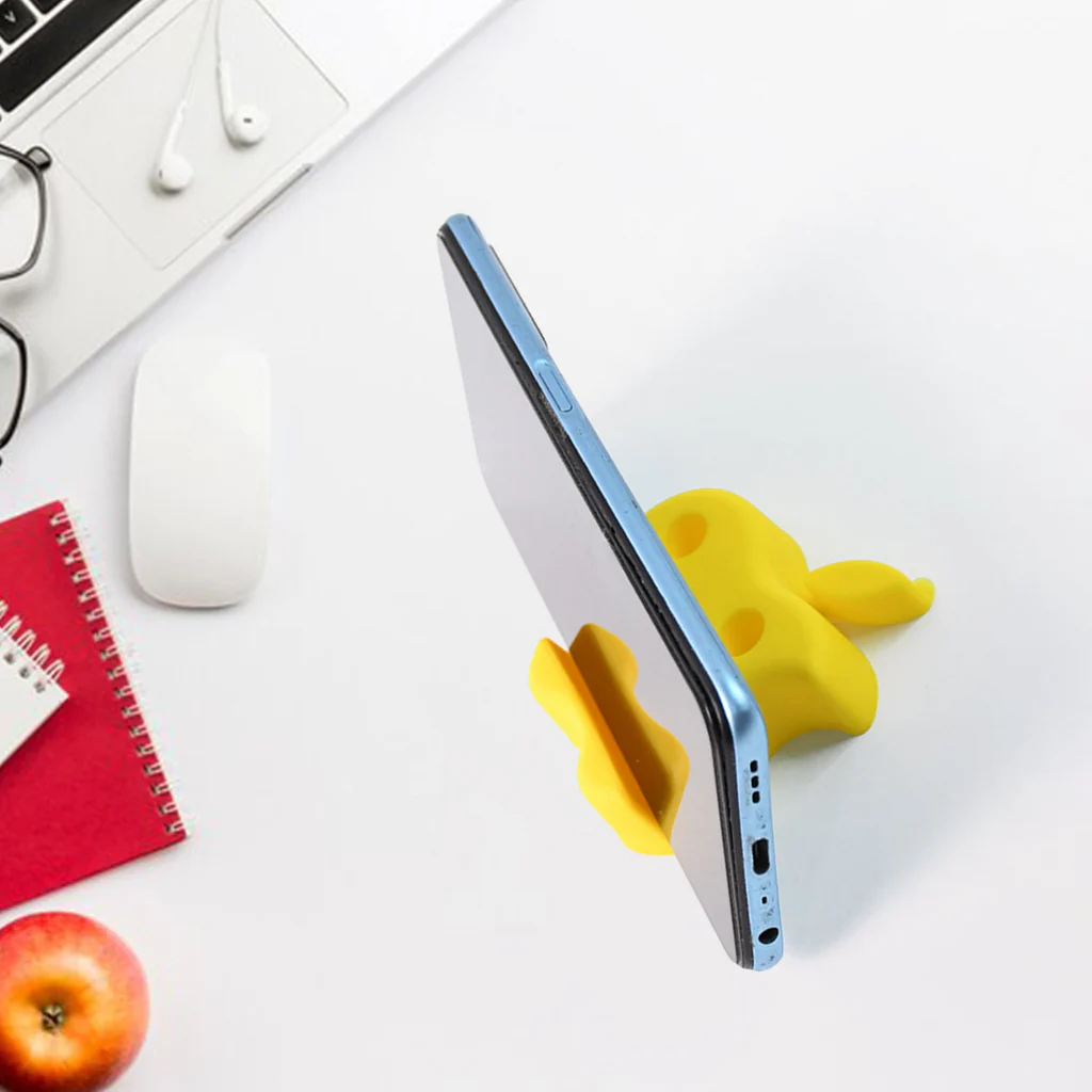 Apple Shape Mobile Stand with Pen Holder Mix Colour