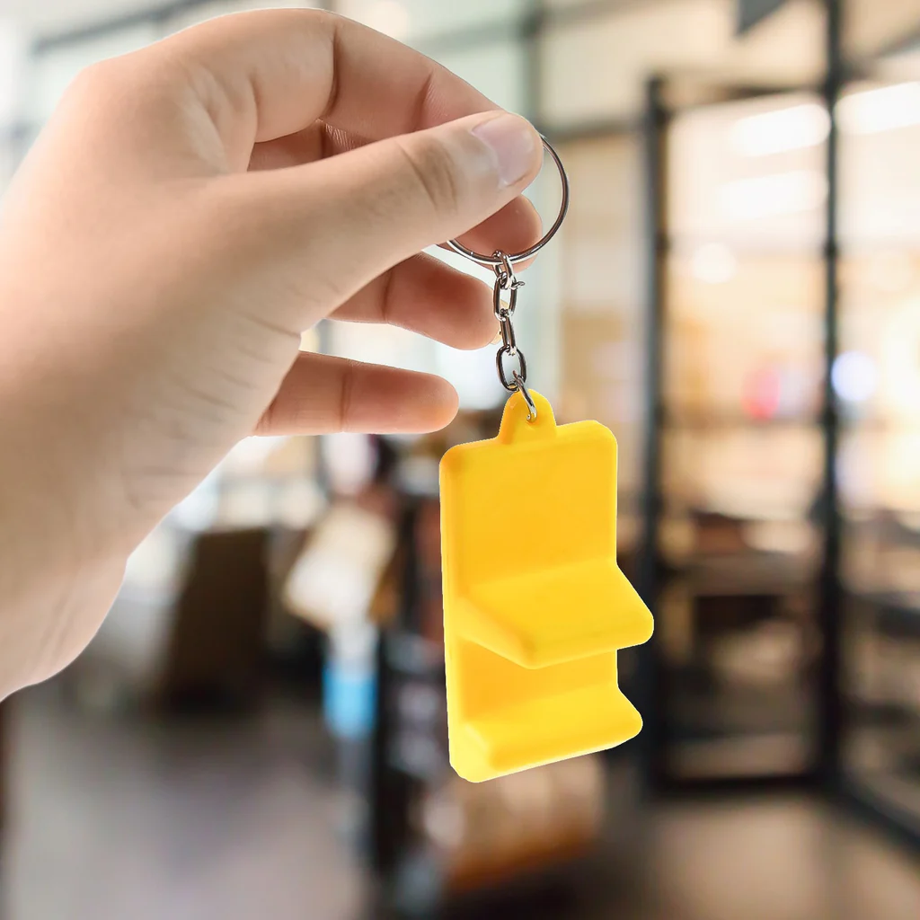 2 in 1 Plastic Mobile Stand Keychain Single Piece