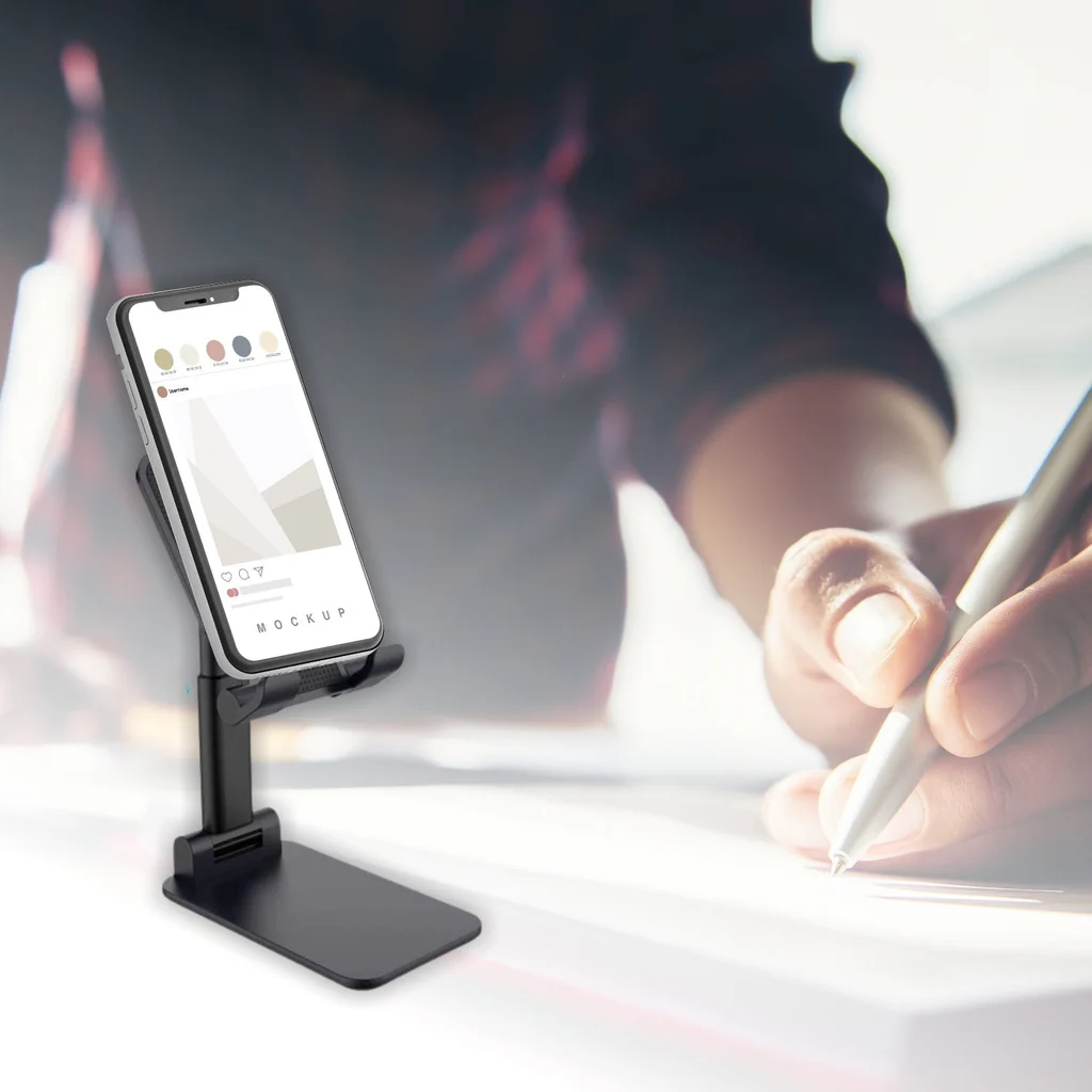 Foldable Angle Adjustable Mobile Stand for Desk