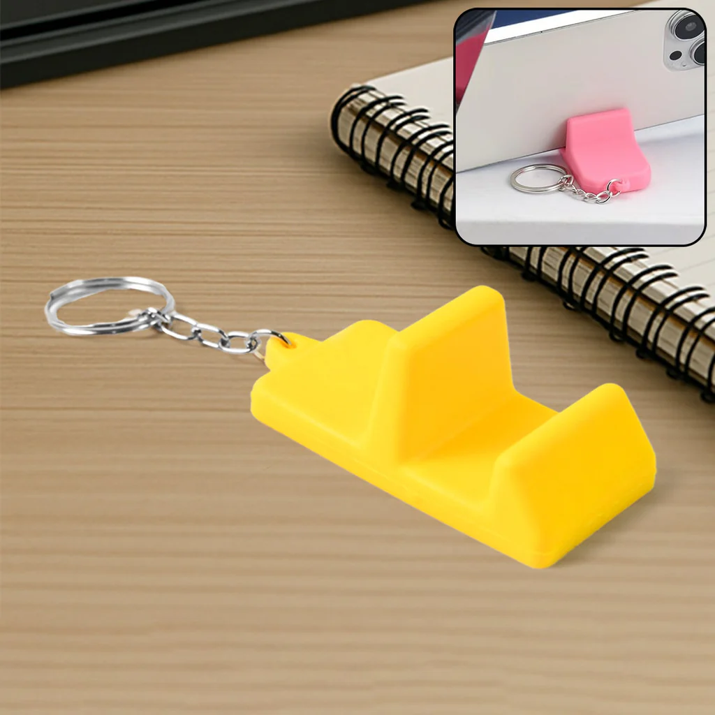 2 in 1 Plastic Mobile Stand Keychain Set...