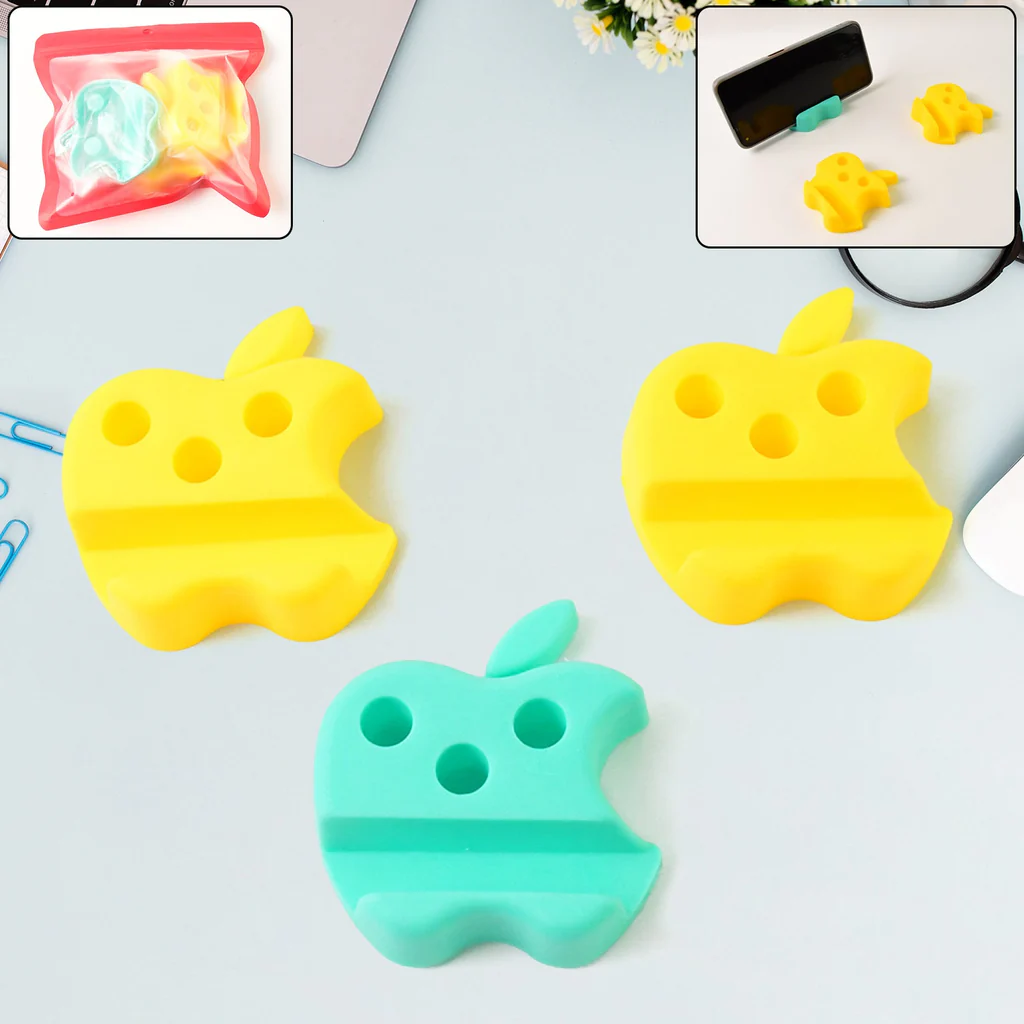 Apple Shape Mobile Stand with Pen Holder...