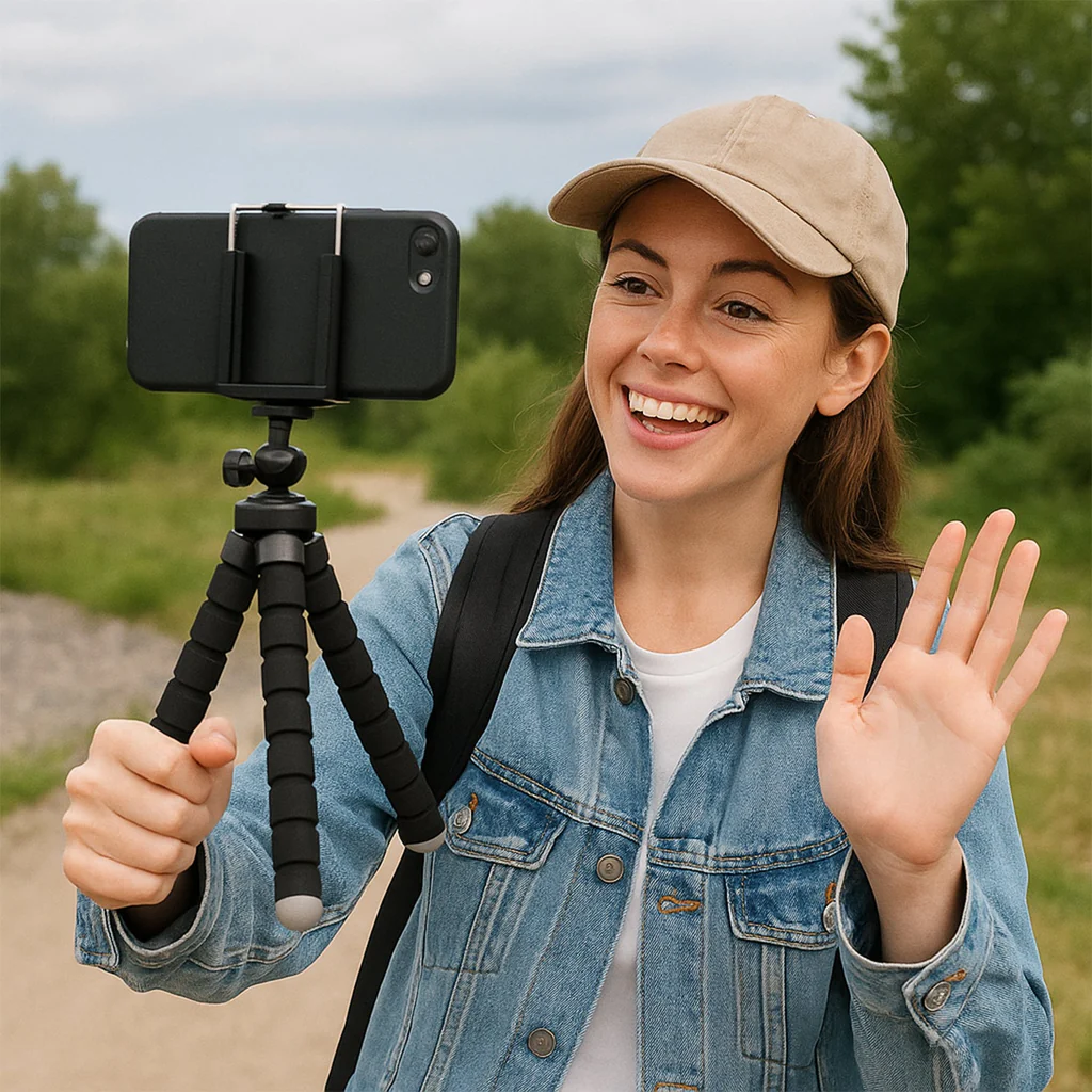 Flexible Mini Tripod Stand with Adjustable Phone Holder