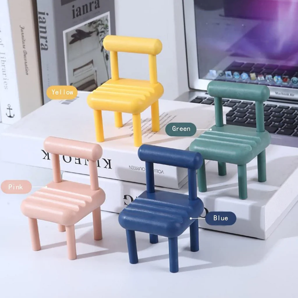 Mini Chair Design Mobile Phone Holder Cute Desk Stand