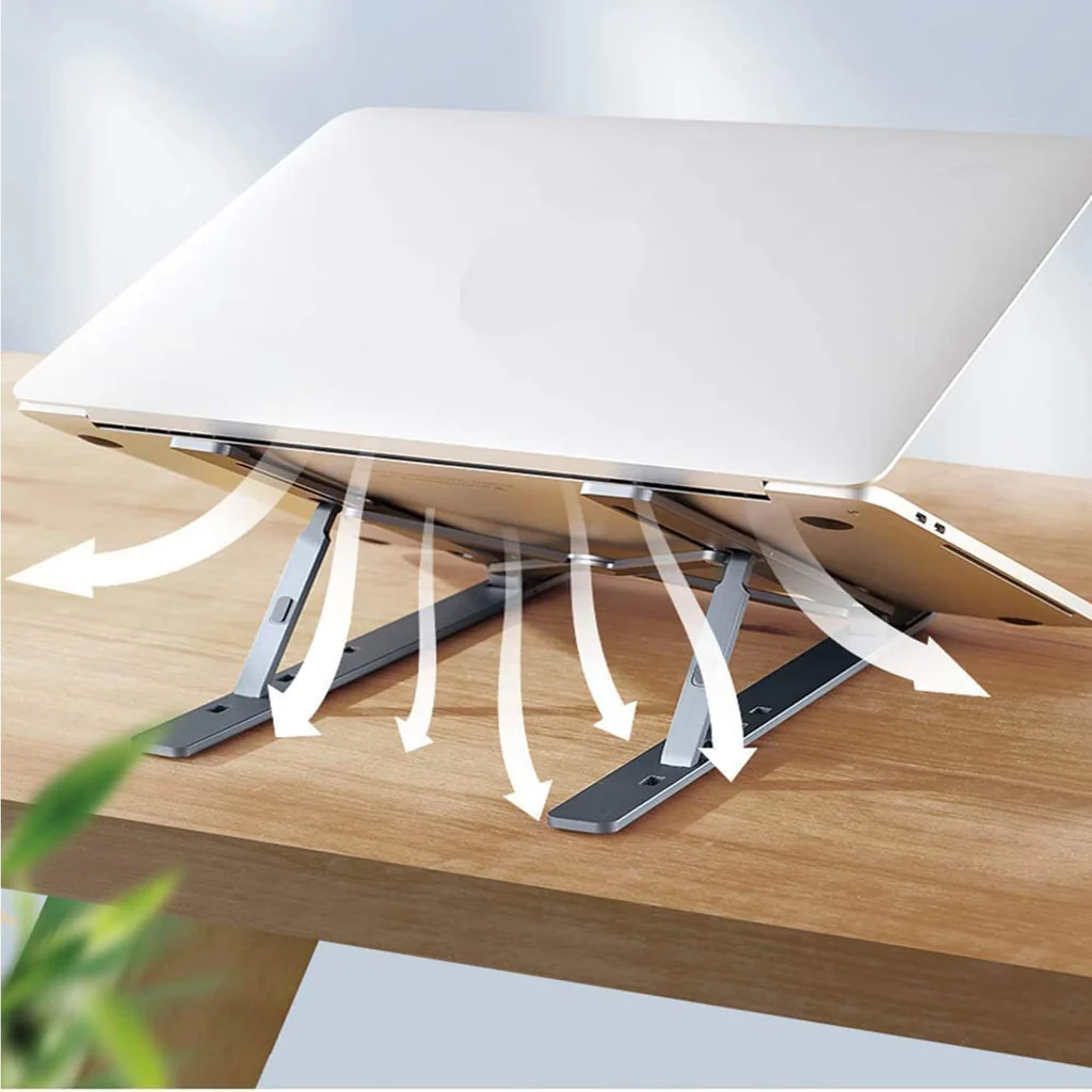Adjustable Metal Laptop Stand with 6 Ang...