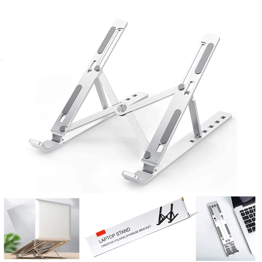 Adjustable Metal Laptop Stand with 6 Angle Riser