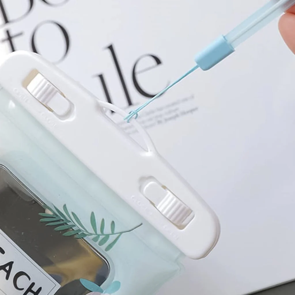 Waterproof Peach Transparent Mobile Pouch with Neck Strap