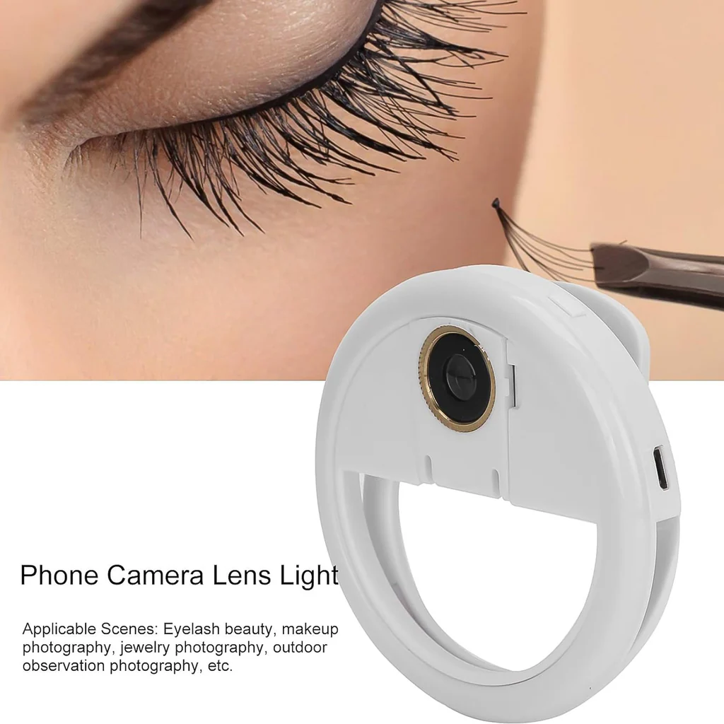 Selfie Ring Flash Light with 3 Brightness Levels