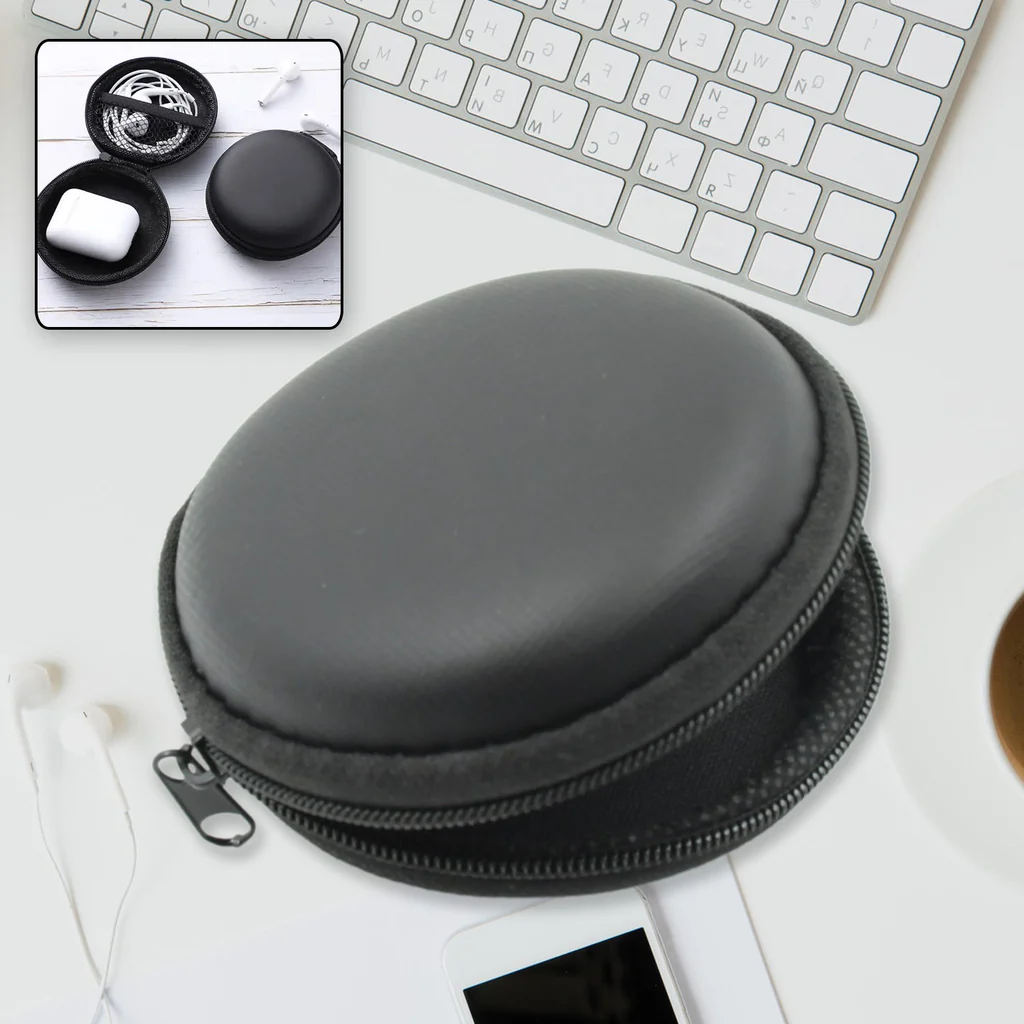 Cute Round Earphone Carry Case Multi Use...