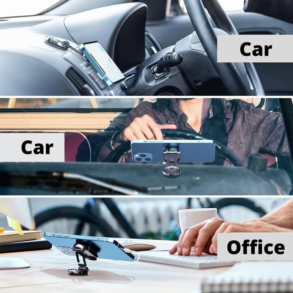 360 Degree Rotating Magnetic Metal Car Phone Holder