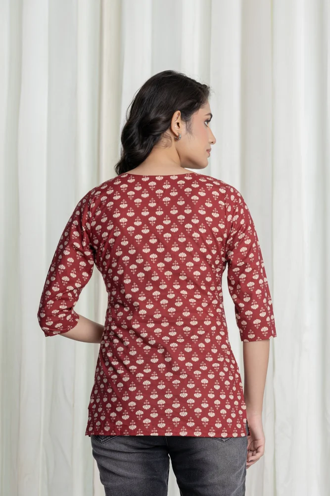 Ladies Cotton Short Kurti