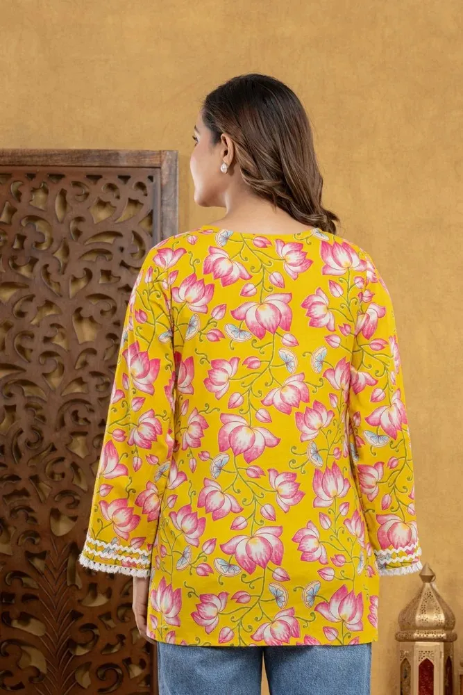 Cotton Short Kurti Women Stylish Comfortable Casual Outfit