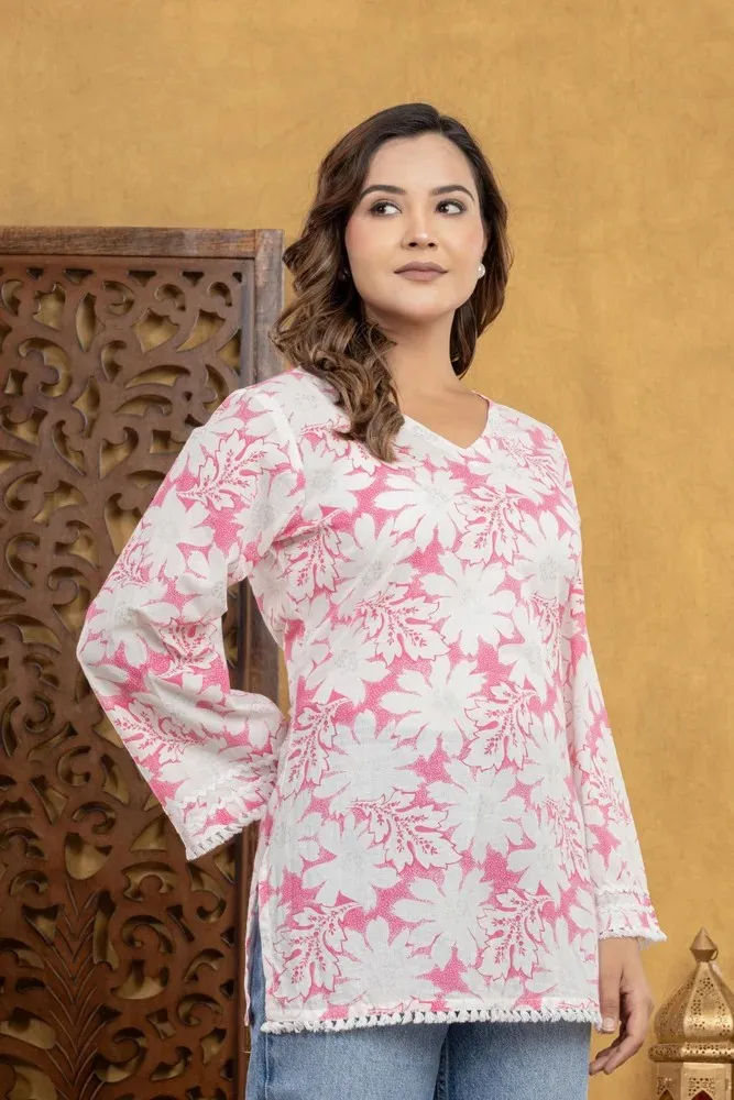 Women Cotton Short Kurti – Regular Fit Everyday Wear