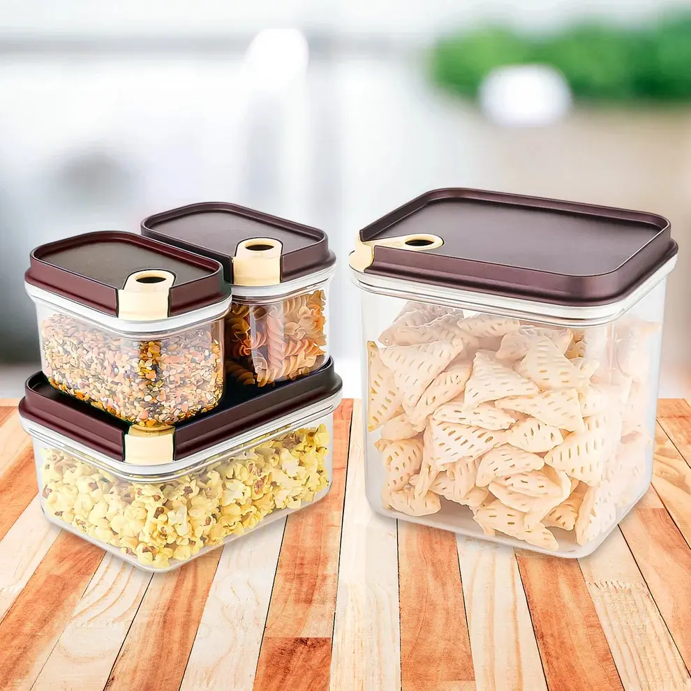 Push N Lock Airtight Food Container Set...